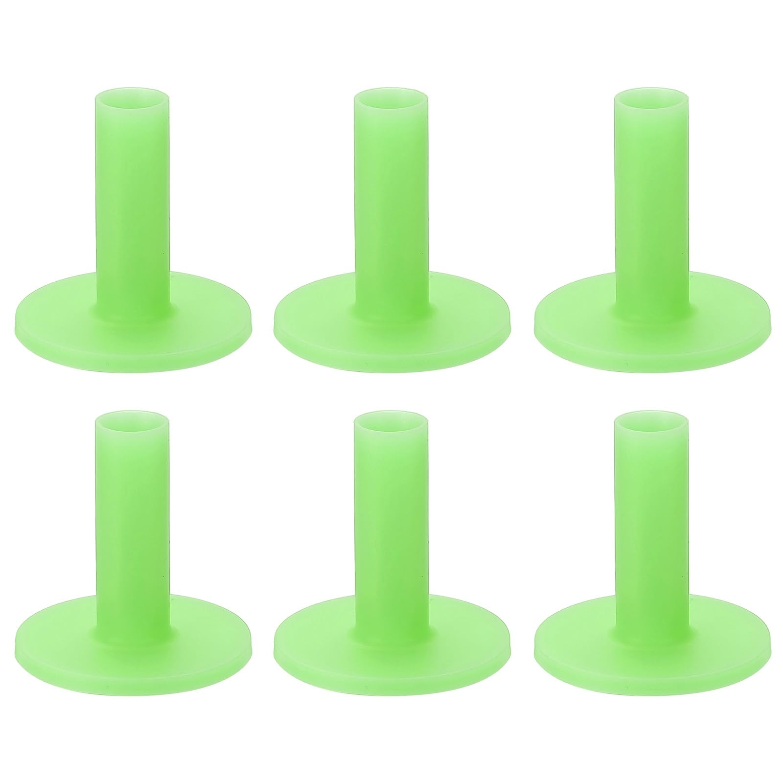 YELARXI Rubber Golf Practice Tee, Driving Tee 2 Inch & 6 Pack & Rubber & Green-Fitting for (Indoor/Outdoor/Golf Hitting Mats/Courses/Backyards/Lawns) — image 1