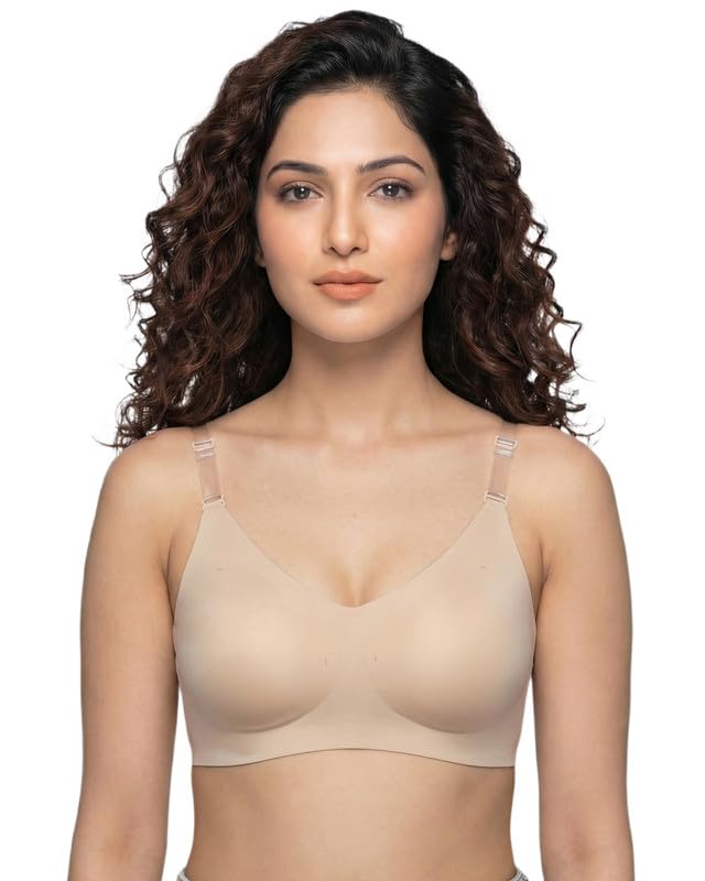 invisi-fit Cotton Padded Backless Bonded Bra | Full Coverage | Wire-Free | Additional Elastic Strap | No Elastic at Bottom Band and Side Wings | Pack of 1|-picture-40