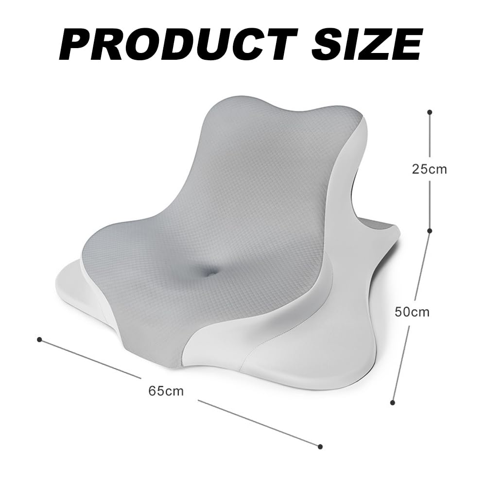 Cuscino Cervicale Ergonomico,Cuscino in Memory Foam per Dormire Per Laterali,Supini e Proni,Federa Sfoderabile e Lavabile