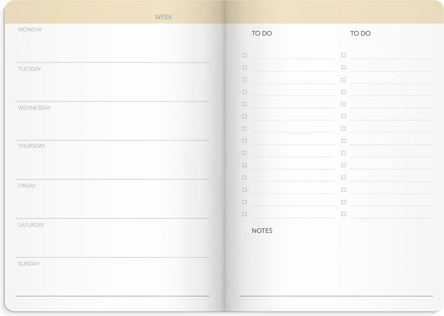 Burde Week Planner undated blue: Terminplaner Undatiert