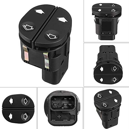 6 Pin Right Side Left Side Power Window Switch, Electric Window Control Switch for Fo rd Fiesta Transit MK7 Connect, OE/OEM 1459686, 6S6T14529AB, 6S6T14529AA