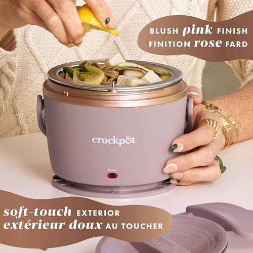 Crock-Pot Electric Lunch Box, Portable Food Warmer for On-the-Go, 20-Ounce (591 mL), Blush Pink by Crock-Pot - Image 5