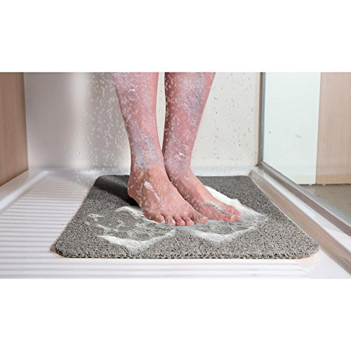 Hydro wonder 31621_32319 8026-PVC Sliding Shower Mat with Mildew and Stain-Resistant Interwoven Fabric, Multi-Colour, 40 x 60 cm
