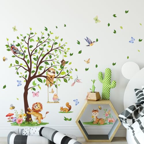 Vinilos decorativos animales bosque 70x51 pulgadas miniatura 6