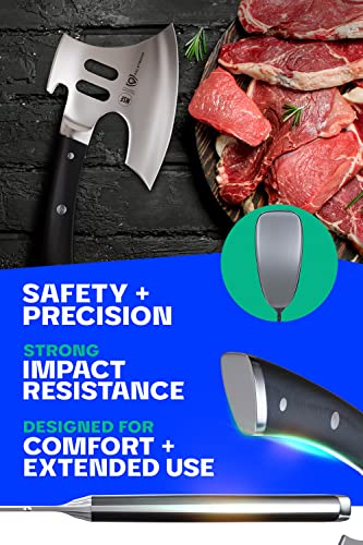 Dalstrong Meat Chopper Axe - 8 Inch - Heavy-Duty Butcher Cleaver Knife - The Punisher - Gladiator Series Elite R - 7Cr17Mov Hc Steel - Black G10 Handle - Stand And Sheath - Chef Knife - Nsf Certified #TOP6