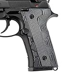Cool Hand Grips for Beretta Vertec, M9A3, 92X, Custom Screws Included, Iron Texture, G10 (Gray)