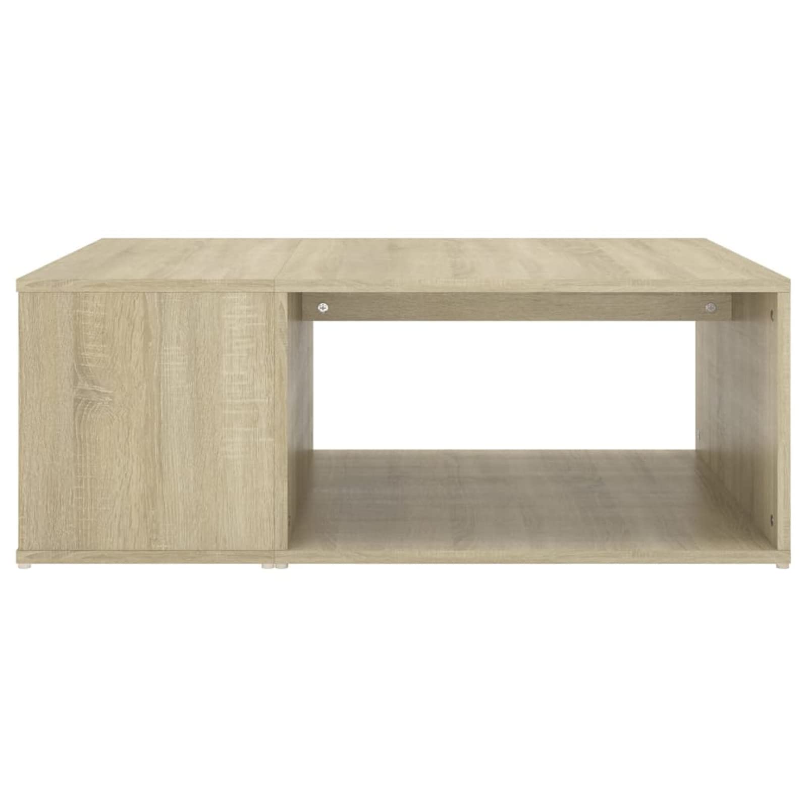 Mesa Centro MOONAIRY 41.5x41.5x43cm - Ratán PE Y Madera Acacia, Estilo Moderno Salón