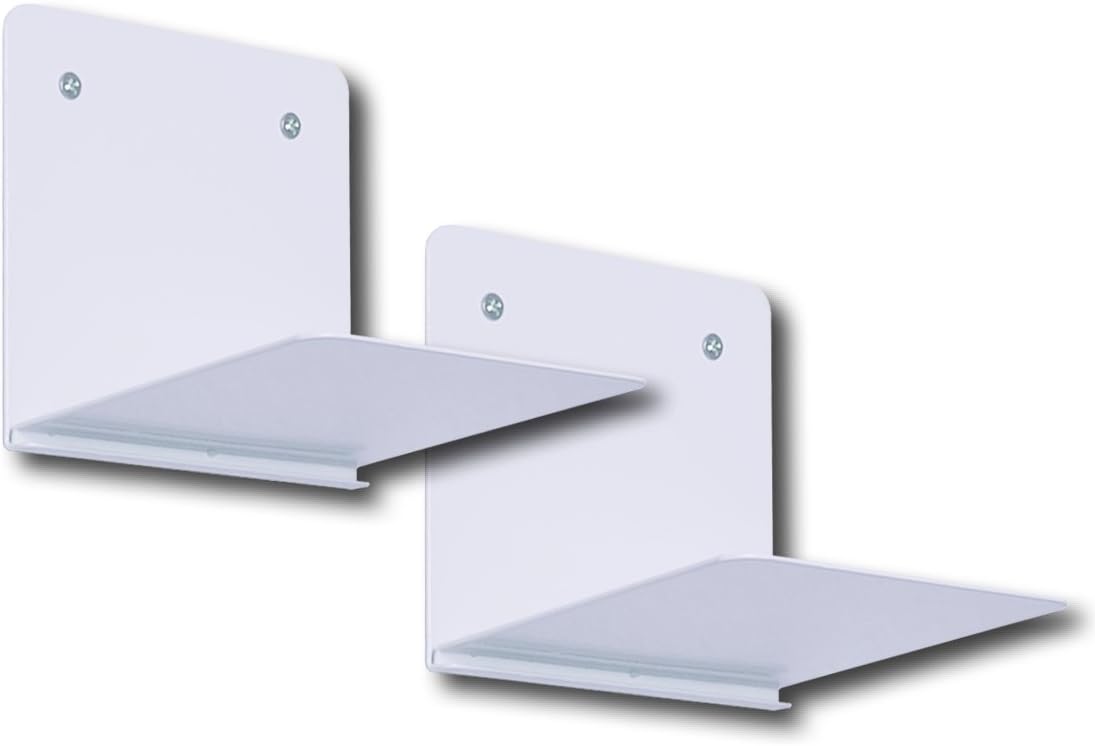 Element System 11341-00000 Invisible Shelf Aladin Made of Metal / 2 Pieces/Floating Books, White, Set of 2