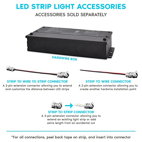 Image of LUXRITE LED Strip Lights 16.4FT, 3000K Soft White, High Density, 461 Lumens /FT, Cut to Length, 803 LED Chips /Reel, 4.4W /FT, CRI 90, 24V Flexible Tape Light, UL - Home and Remodel, Accent Lighting