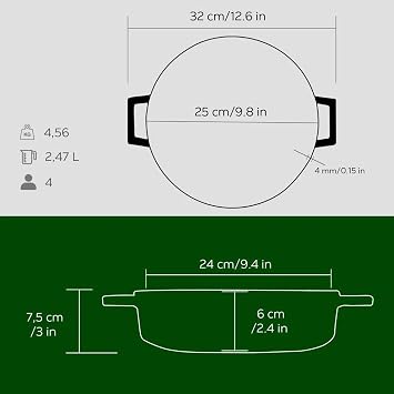 LAVA Metal Cast iron pot, green, 28 cm