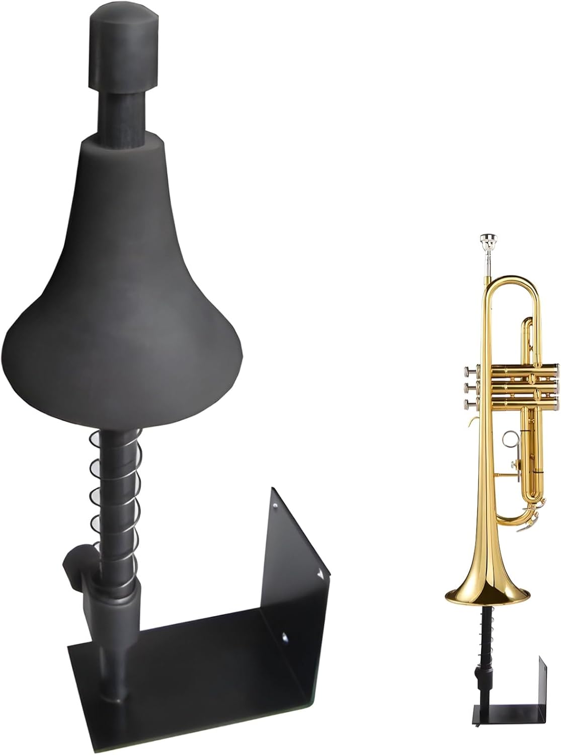 Trombone Wall Mount Stand with Eva Foam Padding, Heavy Duty Brass Instrument Holder, Wall Hook for Display and Storage of Alto, Tenor, and Bass Trombones