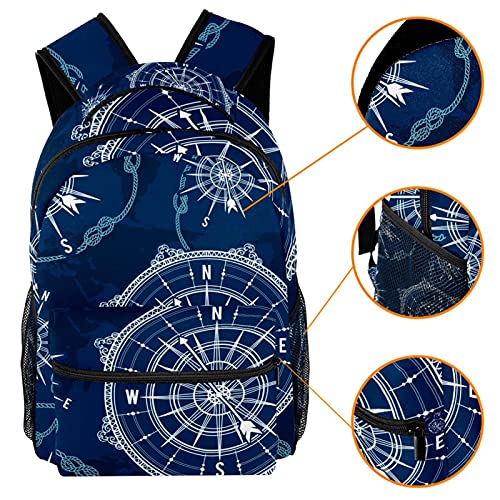Bolsa de libros escolar unisex estilo casual con estampado de mapa mundial 3