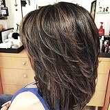 Jolelyne Short Highlight Dark Brown Bob Wig Curly Layered with Curtain Bangs for Black Women,Synthetic Ombre Highlight Blonde Curly Bob Brown Medium Length Wig Wavy Bob Layered Wig for White Women