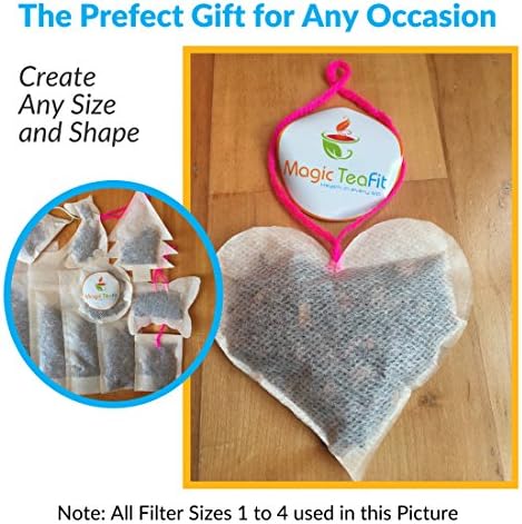 Modern Tea Filter Bags, Disposable Tea Infuser, Size 3, Set of 300 Filters - 3 Boxes - Heat Sealable, Natural, Easy to Use Anywhere, No Cleanup – Perfect for Teas, Coffee & Herbs - from Magic Teafit