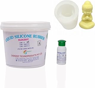 SILOCZEST LSR2 Liquid Silicone Rubber for Resin Art Craft, POP &amp; Clay Mold Making Applications (LSR2 FAST-500GM)