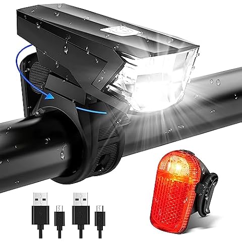 LED Fahrradlicht Set, StVZO Fahrrad Licht USB Aufladbar Cover