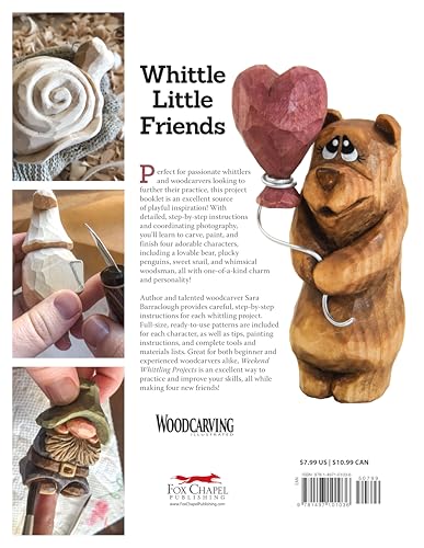 Weekend Whittling Projects: Four Quick and Easy Characters to Carve and Paint (Fox Chapel Publishing) (Woodcarving Illustrated) Patterns and Step-by-Step Instructions for Penguin, Bear, Snail, & More - Image 2