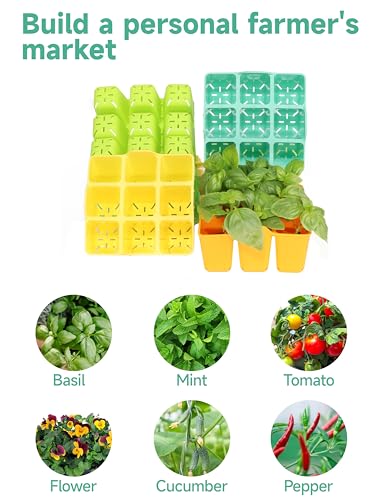 LAWNFUL 8 Packs Colorful Seedling Starter Trays, Silicone Seed Starter Trays Suitable for 10" 10" Planting Trays, BPA-Free & Dishwasher Safe, Indoor Gardening Plant Germination Trays - Image 8