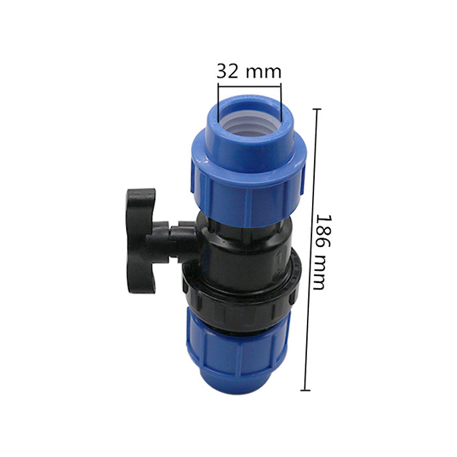Adaptador de Conector de Utilidad Adaptador de Conector de Manguera Od Conector de Tubería de 32 Mm Conector de Codo en T Recto Adaptador de Enchufe de Válvula Conector de Manguera de Riego de Jardín/