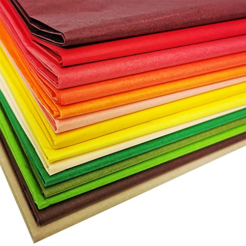 image for Supla 140 Sheets 14 Fall Color Tissue Paper Bulk Gift Wrapping Decorat