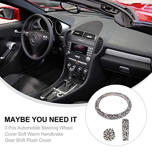 Wakauto 3 PeÃ§as Volante Tampa Quente Volante AutomÃ³vel TravÃ£o de MÃ£o MudanÃ§a de Marcha Macia Ca