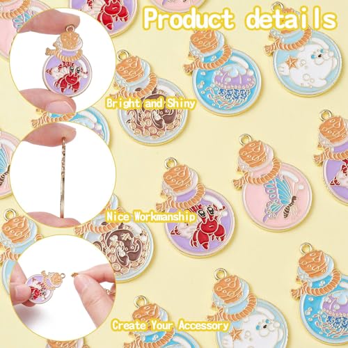 Stiesy 20Pcs 5 Styles Enamel Wishing Bottle Charms Pendants Cute Animal Charm Kawaii Crab Dog Octopus Charms for DIY Crafts Gift Jewelry Making - Image 3