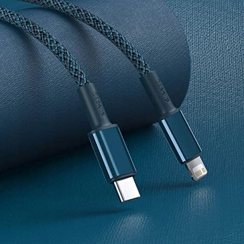 Cabo Reforçado Lightning/USB-C 20W, Baseus, 5839, Azul 1M