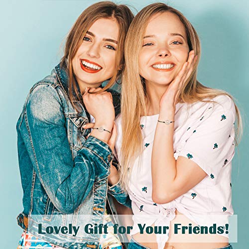 Jeka Unisex Distance Matching Bracelets Handmade Friendship Gifts for Best Friend Couples Adjustable String Bracelets for Women Men Girls 2 Set3