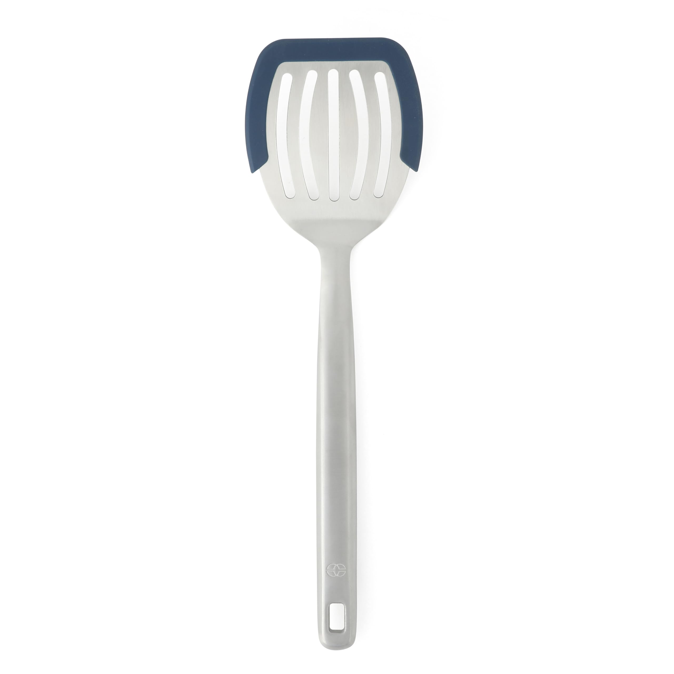 Calphalon Prime Slotted Turner, Stainless Steel Wide Slotted Spatula with Silicone Rim for Nonstick Cookware, Heat Resistant Durable Kitchen Tool for Cooking, Flipping, Draining and Serving