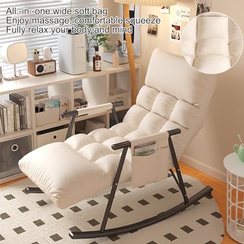 Rocking Chair Nursery,Upholstered Rocking Chairs with Backrestrests,Glider Rocker Nursery Chair with Armrest,440Lbs Support Rocking Chairs,for Living Room, Bedroom, Balcony
