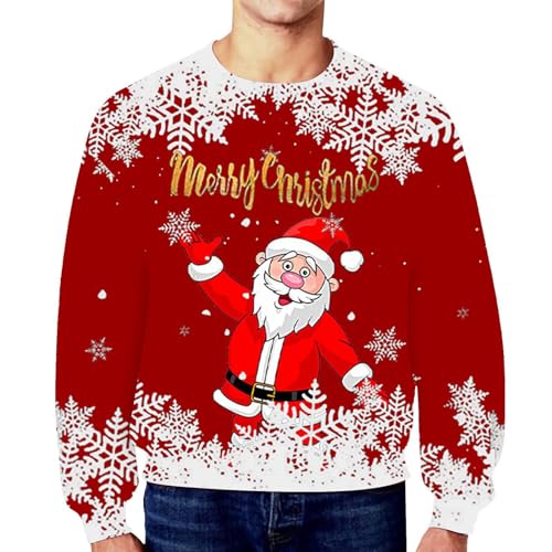 Weihnachtspullover Herren Ugly, Weihnachts Herren Sweatshirt Unisex...