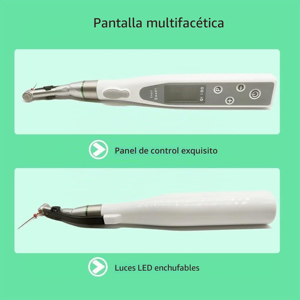 Tratamiento de Endodoncia con Motor Endo LED Inalámbrico Dental, Reciprocidad 16:1 con Configuración de 9 Programas, Rotación de 360°/conexión Conveniente, Localizador de Ápice Del Conducto Radicular