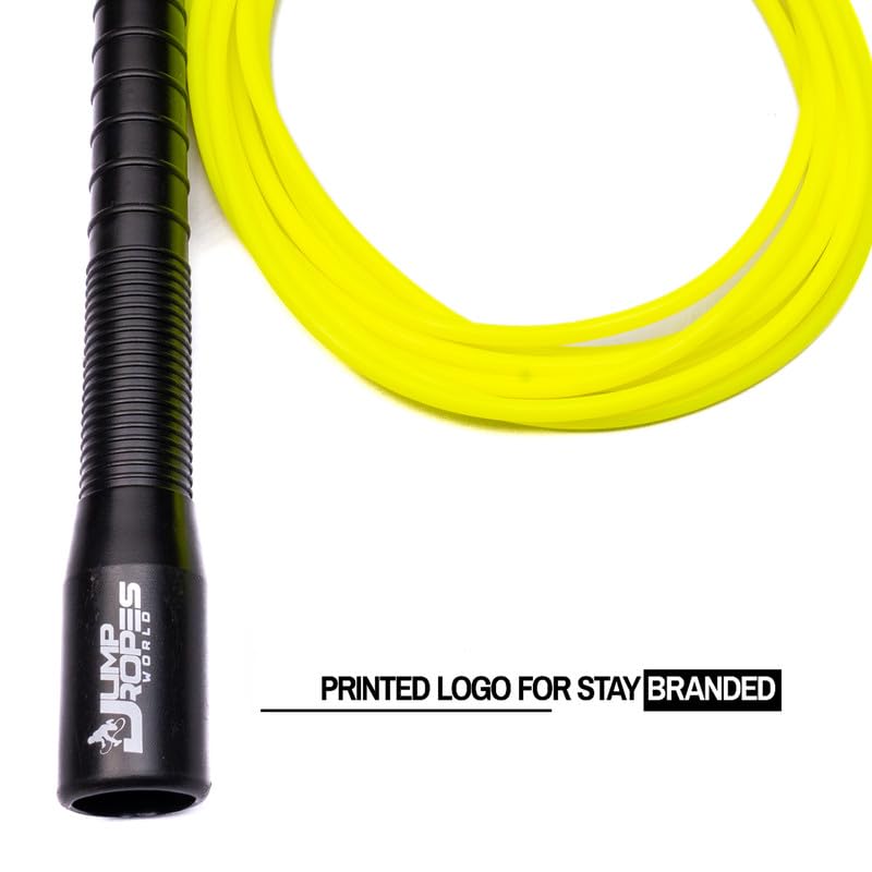Image of World, Long Handle 4MM | Freestyle Adjustable PVC Skipping Rope for Men | Tangle-Free, Fast-Spinning Jump Rope for Beginners and Trick Training (Nion Green)