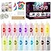URBZUE Tie Dye Kit, 18 Farben 210 PCS Textilfarben Set Farbstoff mit Gummibänder Handschuhe, ungiftige Stofffarben Set für Kunsthandwerk Aktivität, Batikfarben DIY-Projekt für Kinder & Erwachsene