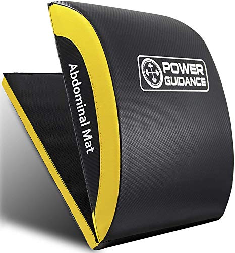POWER GUIDANCE Esterilla de ejercicios para abdominales, almohadilla para sentarse, alfombrilla de entrenamiento abdominal y núcleo para una gama completa de ejercicios de movimiento (negro, #2)