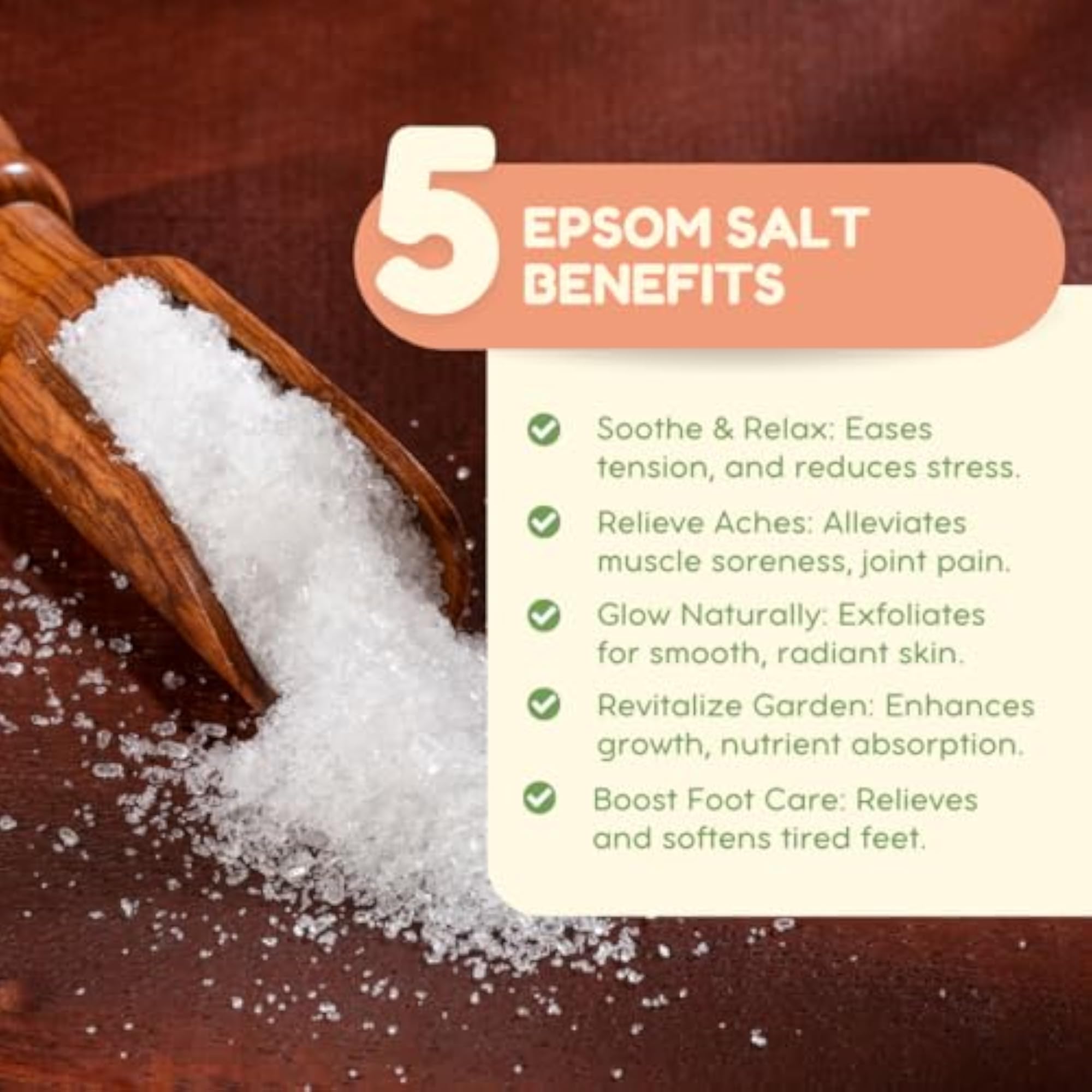 Epsom Salt Crystal for Muscle Relief and Gardening