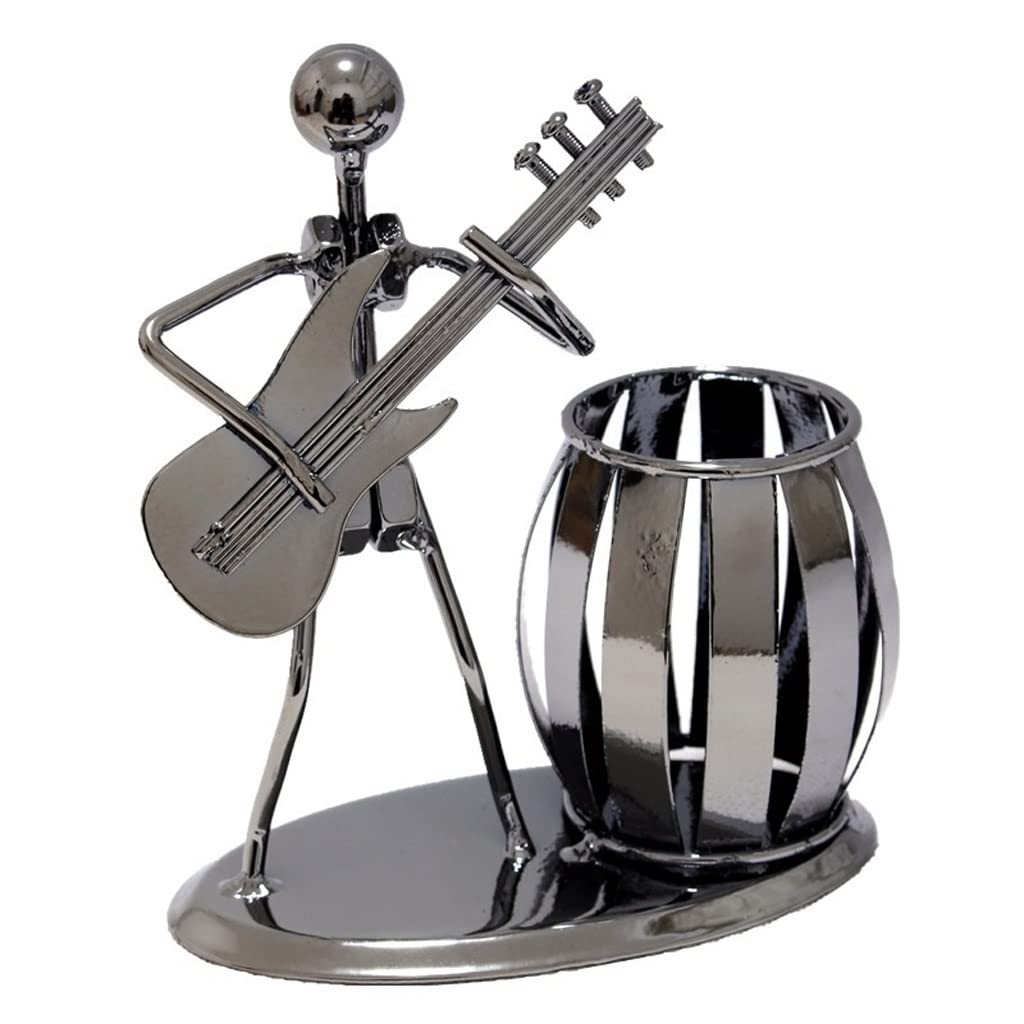 Stiftehalter Stifthalter Stifteköcher Metall Bleistifthalter for Schreibtisch, Kreative Gitarrenstift Halter Schreibtisch Organizer Vase Bleistifttopf Organisation Schreibwaren Lieferungen Stiftköcher