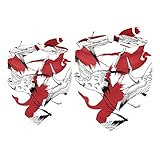 Lot de 2 bandanas japonais pour chien, grue japonaise, rouge et blanc, accessoires pour chiens de petite, moyenne et grande taille, chiot, chat