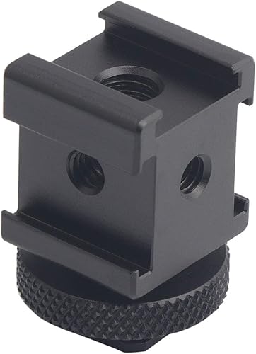 Soporte triple de zapata fría, soporte de extensión de zapata caliente para cámara DSLR, monitor LED, micrófono, grabadora de audio y luz de flash