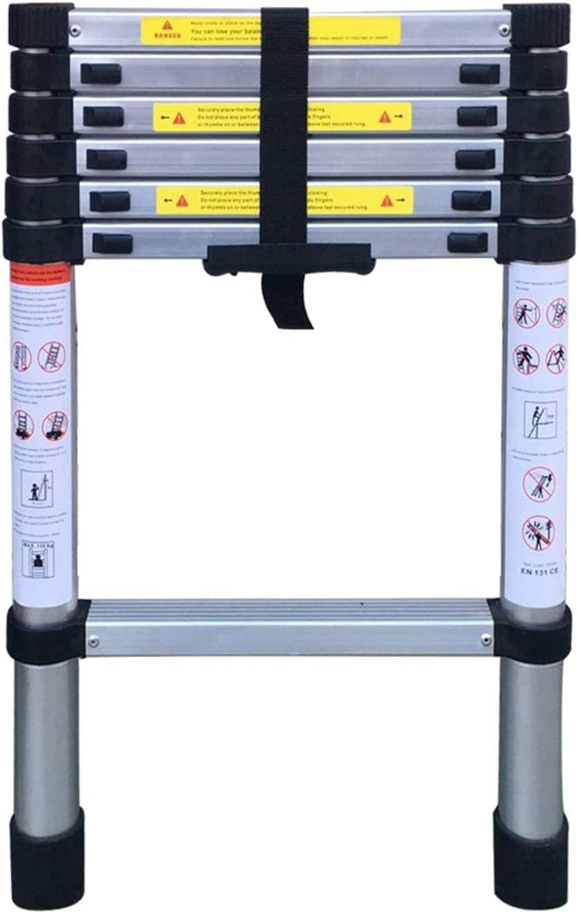 Telescoping Ladder,Telescoping Telescopic Extension Portable - Collap Extension Ladder Aluminium Alloy Ladder Extension Ladders Telescopic Extendable 150kg Bear Weight with Locking Telescopi