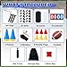 Liliful 20 Player Football Penalty Flags Set, Includes 1 Rugby 20 Adjustable Flag Belts 2 Whistles and Carrying Bag for Adult(Black and White)