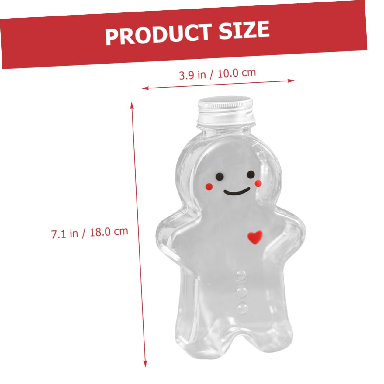 FUNOMOCYA 3pcs Juice Bottle Carton Bottle Christmas Drink Bottles Beverages Bottles Gingerbread Man Drinking Cup Jug Container with Lid Juice Containers for Juicing Empty Bottle The Pet Food