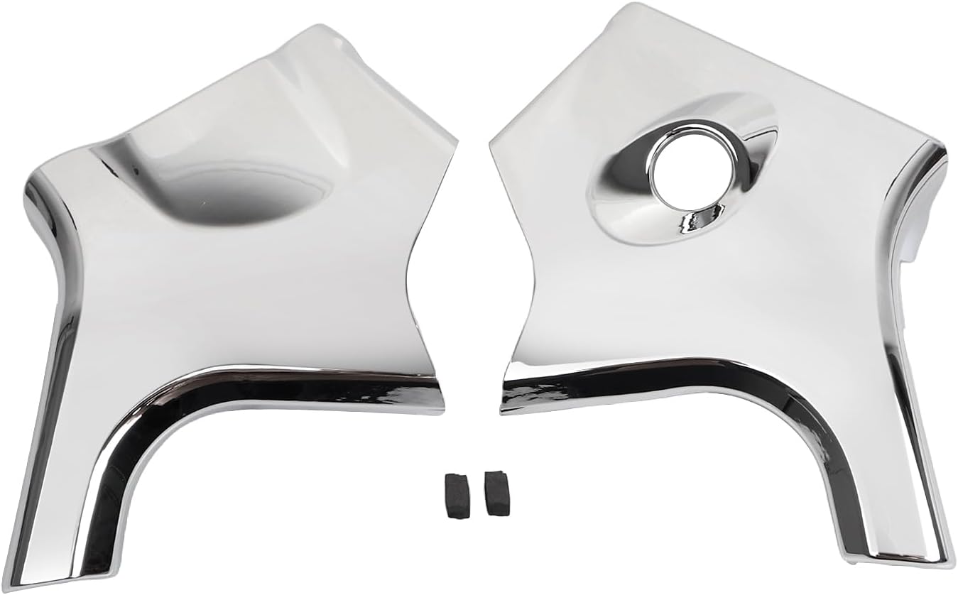 Chrome Left & Right Frame Neck Covers For Suzuki Intruder Volusia 800 2001-2004, C50 & C50T Boulevard 2005-2024