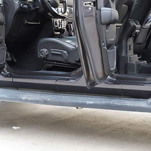 Jecar Door Sill Guards Door Entry Protectors Exterior Accessories Compatible With Jeep Wrangler 2018-2023 Jl 4-Door #TOP6