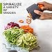Mueller Spiralizer for Veggies, Salad Container for Lunch - All-In-One Food Prepper, Zucchini Noodle Maker, Vegetable Spiralizer, Comes with Fork, Salad Dressing Container/Spice-Nut Containers