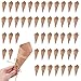 Conos de Arroz para Boda, Papel Kraft Cono, 50 Piezas Retro DIY Pétalos de Flores, Ramos, Juego de Papel de Cono de Caramelo con Cuerda de Cáñamo y Pegatinas para Regalos de Fiesta de Boda (Marrón)