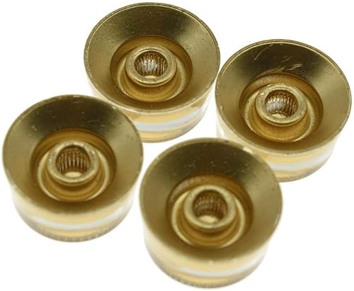 Miniatura 34 de Dopro 4pcs USA (Imperial) LP Guitarra Dial Velocidad Perillas 24 Finas Splines Control Perillas para USA Les Paul/CTS Macetas Negro