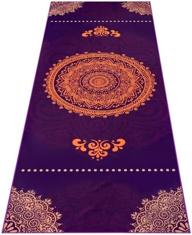 Heathyoga Non Slip Hot Yoga Towel, 100% Microfiber Non Slip Yoga Mat Towel for Hot Yoga, Pilates and Fitness, Exclusive Corner Pockets Design + Free Spray Bottle