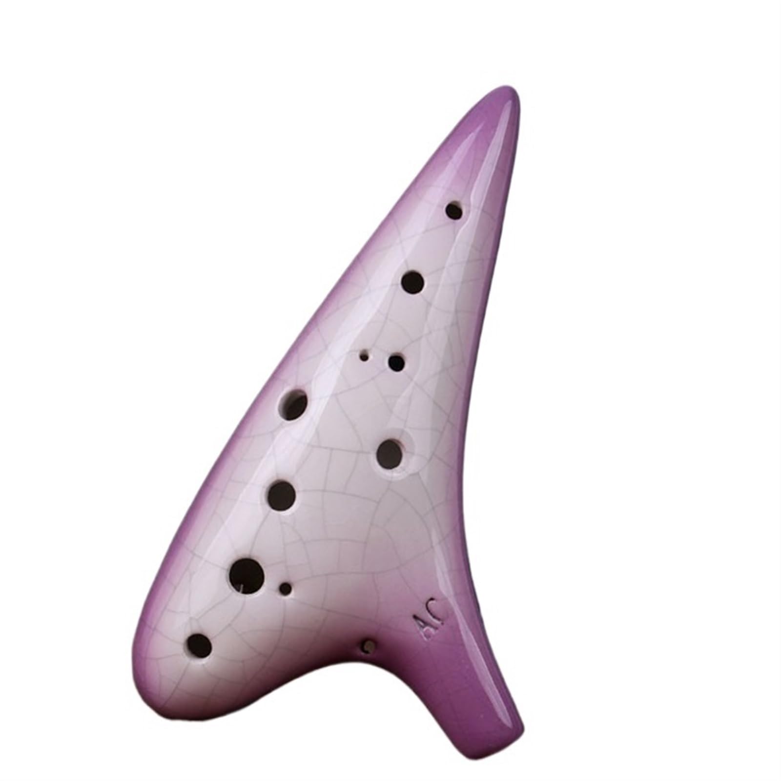 Ocarina principianti Ocarina A 12 Fori Tono Medio C AC Bellissimo Tono In Ceramica Modello Per Principianti(Purple)