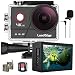 Produktbild LeadEdge Action Cam Weitwinkel LCD 4K/30FPS 1080P/60FPS 20MP Wasserdichtes Anti-Shake EIS Externes Mikrofon WiFi 2.4G Fernbedienung Action Kamera mit komplettem Zubehör